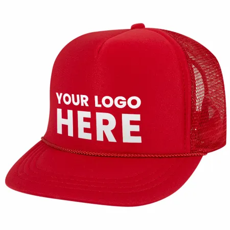 Otto 68-216 Youth Kids 5-Panel High Crown Foam Trucker Hat, Mesh Back - Custom Canvas Now