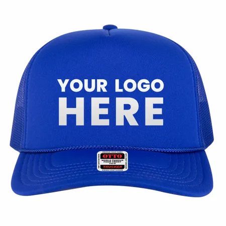OTTO Cap 3932-1 5 Panel High Crown Polyester Foam Front Mesh Back Trucker Hat - Custom Canvas Now