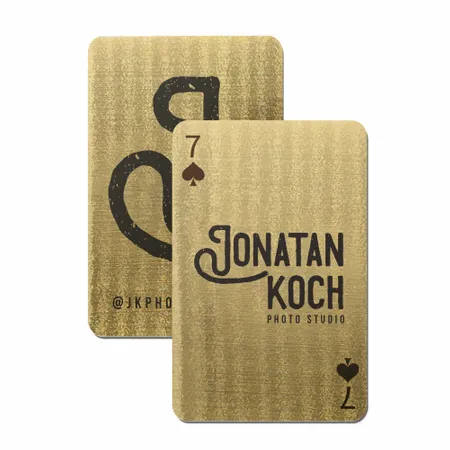 Brushed Gold Finish Playing Cards - Custom Canvas Now