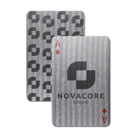 Brushed Silver Finish Playing Cards - Custom Canvas Now
