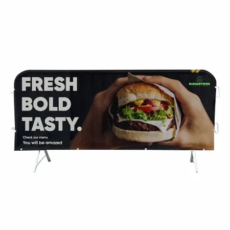 Crowd Barrier Covers - Custom Canvas Now