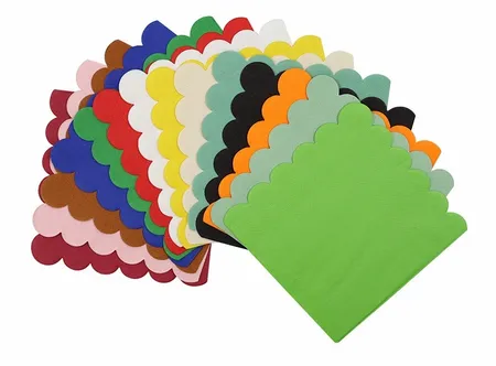 Scallop Foil Stamped Napkins - Custom Canvas Now