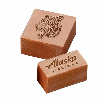 Rectangle Wood Rubber Stamps - Custom Canvas Now