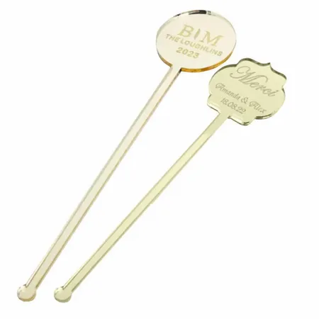 Metallic Acrylic Stir Sticks - Custom Canvas Now
