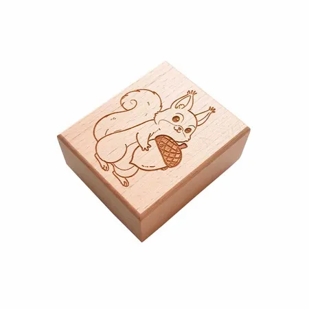 Square Wood Rubber Stamps - Custom Canvas Now