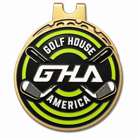 Soft Enamel Golf Ball Marker with Hat Clips - Custom Canvas Now