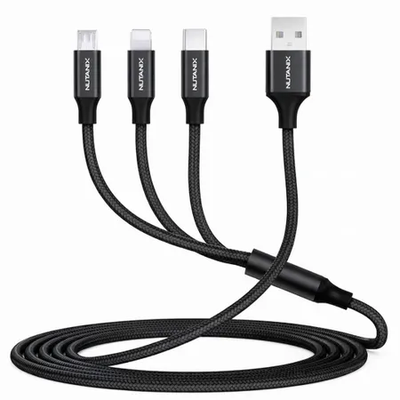 Nylon Braided 3-in-1 Charging Cables - Custom Canvas Now