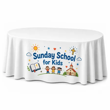 Custom Oval Table Covers - Custom Canvas Now