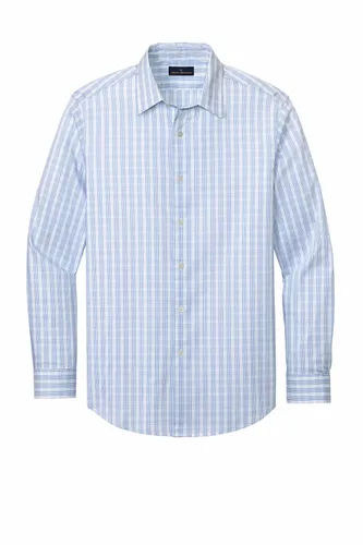 White/ Newport Blue Grid Check