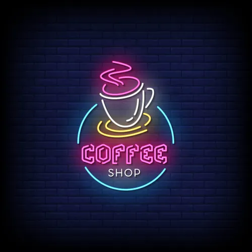 Coffee Shop Neon Sign - Custom Canvas Now
