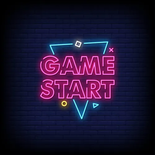 Game Start Neon Sign - Custom Canvas Now