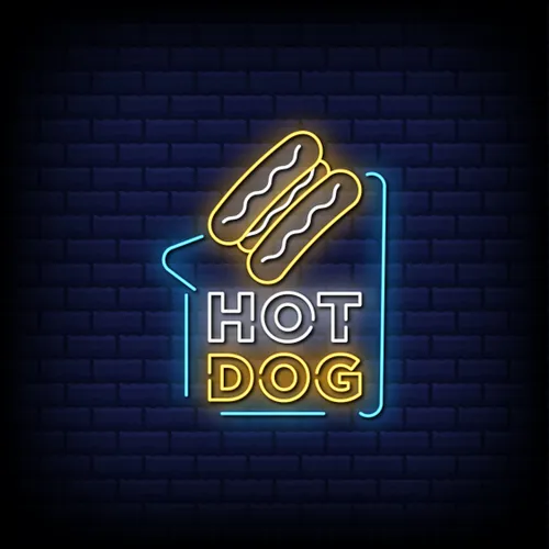 Hot Dog Neon Sign - Custom Canvas Now