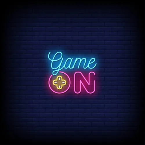 Game On Neon Sign - Custom Canvas Now