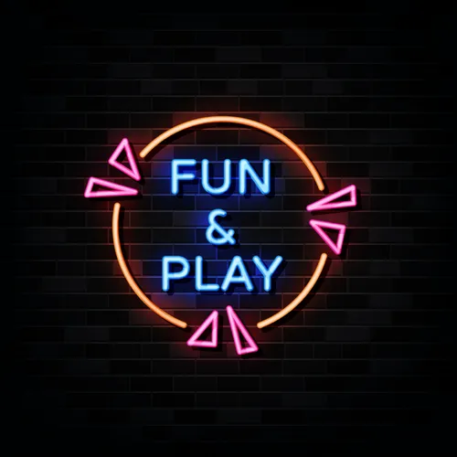 Fun & Play Neon Sign - Custom Canvas Now