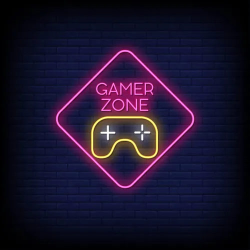 Gamer Zone Neon Sign - Custom Canvas Now