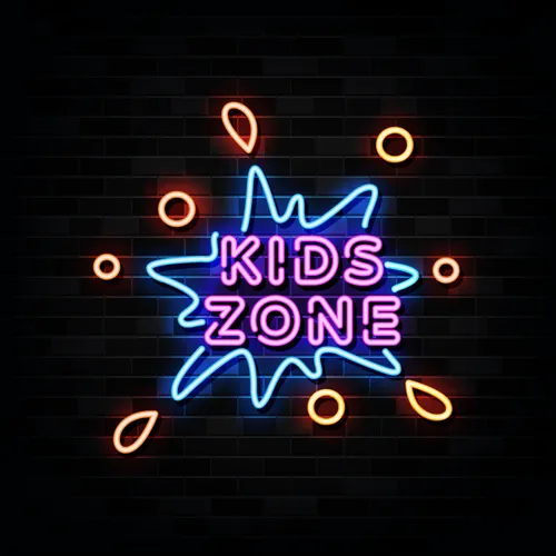 Kids Zone Neon Sign - Custom Canvas Now