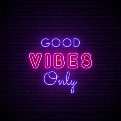 Pink & Purple Good Vibes Only Neon Sign - Custom Canvas Now