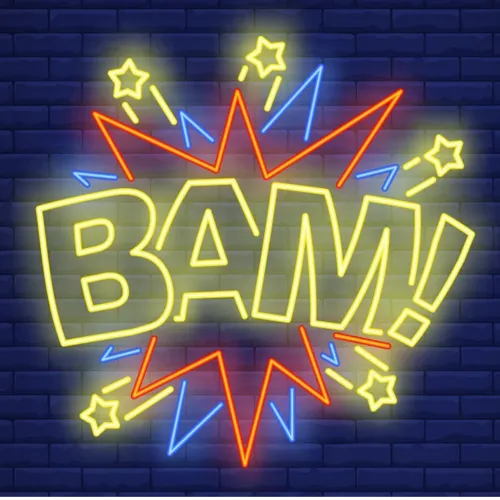 Bam Neon Sign - Custom Canvas Now