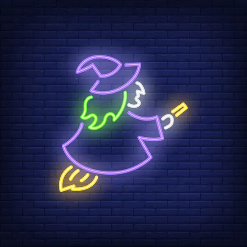 Witch Neon Sign - Custom Canvas Now