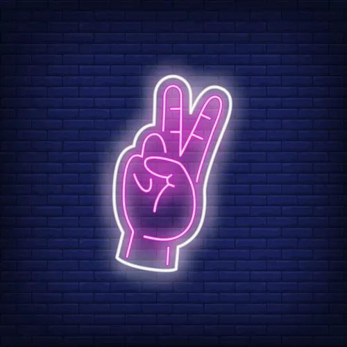 Peace Neon Sign - Custom Canvas Now