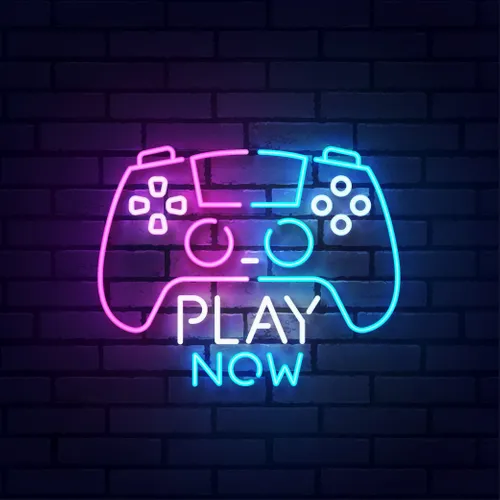 Play Now Neon Sign - Custom Canvas Now