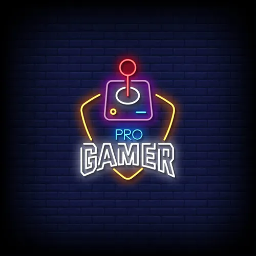 Pro Gamer Joystick Neon Sign - Custom Canvas Now