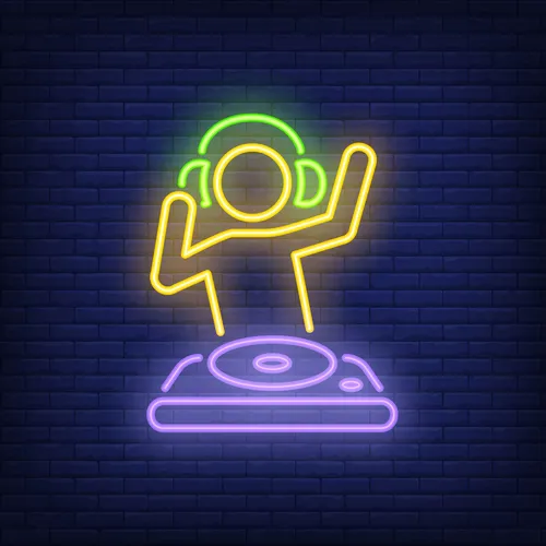Dj Mixer Neon Sign - Custom Canvas Now