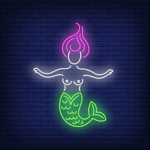 Mermaid Neon Sign - Custom Canvas Now