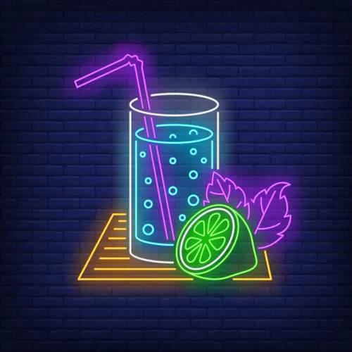 Lemonade Glass Neon Sign - Custom Canvas Now