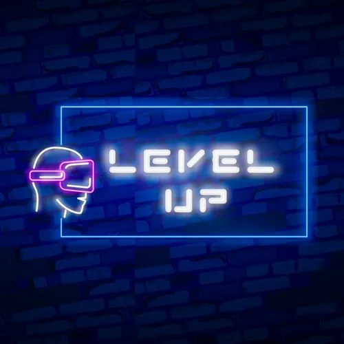 Level Up Neon Sign - Custom Canvas Now