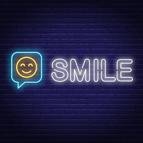 Smile Neon Sign - Custom Canvas Now