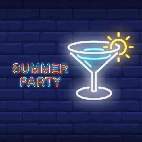 Summer Party Neon Sign - Custom Canvas Now