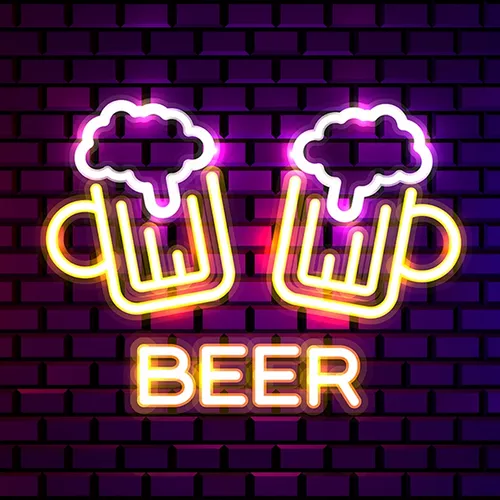 Beer Bar Neon Sign - Custom Canvas Now