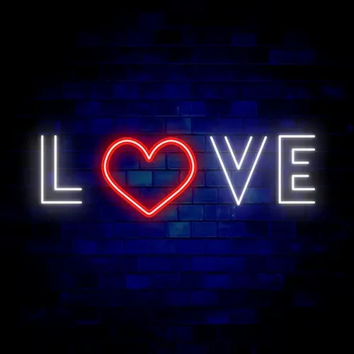 Love Heart Neon Sign - Custom Canvas Now