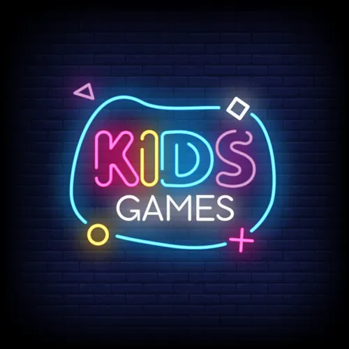 Kids Games Neon Sign - Custom Canvas Now