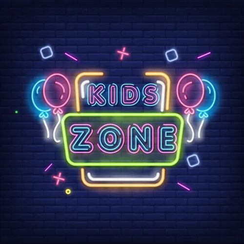 Funky Kids Zone Neon Sign - Custom Canvas Now