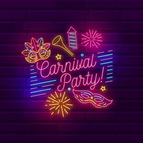 Carnival Party Neon Sign - Custom Canvas Now