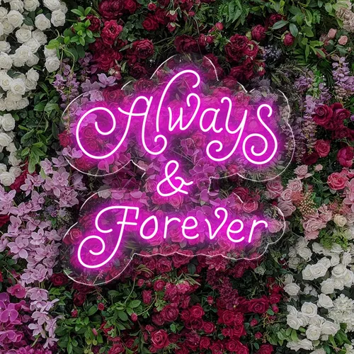 Always and Forever Neon Sign - Custom Canvas Now
