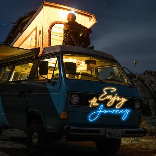 Enjoy the Journey Neon Sign - Custom Canvas Now