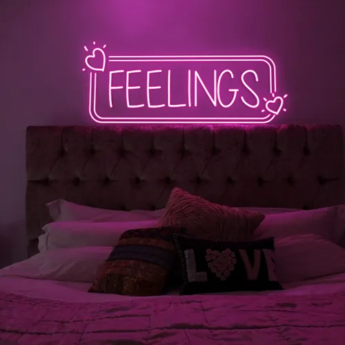 Feelings Neon Sign - Custom Canvas Now