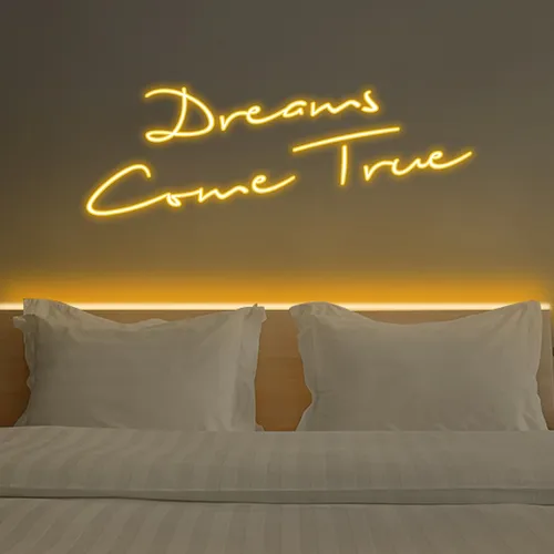 Dreams Come True Neon Sign - Custom Canvas Now