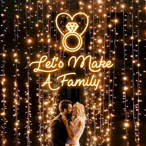 Let's Make A Family Neon Sign - Custom Canvas Now