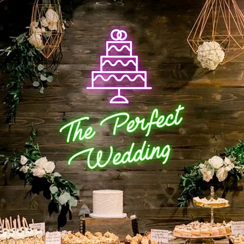 The Perfect Wedding Neon Sign - Custom Canvas Now