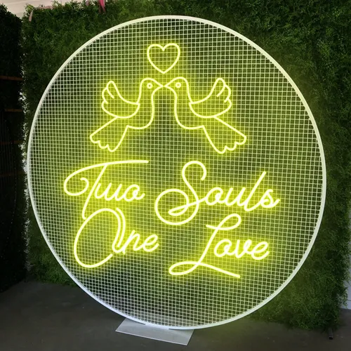 Two Souls One Love Neon Sign - Custom Canvas Now