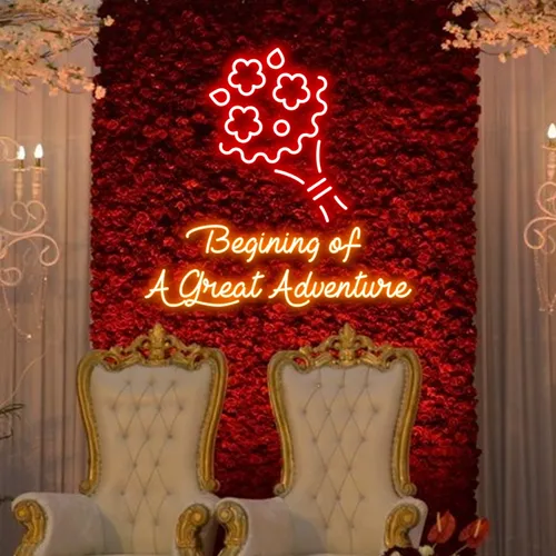 Beginning of a Great Adventure Neon Sign - Custom Canvas Now