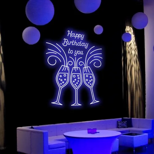 Cocktail Birthday Party Neon Sign - Custom Canvas Now