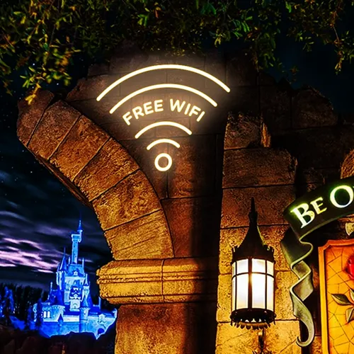 Free Wifi Neon Sign - Custom Canvas Now