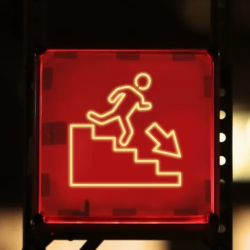 Emergency Exit Neon Sign - Custom Canvas Now