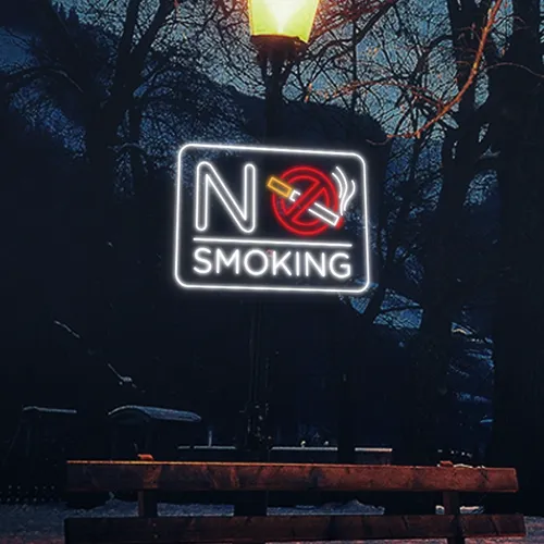 No Smoking Neon Sign - Custom Canvas Now