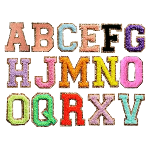 Chenille Letters with Metallic Backing - Custom Canvas Now